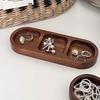 Jewelry Storage Box Organizer Ins Retro Desktop Wooden Earrings Dangler Rings Necklaces Compartment Storage Tray Entrance Trays