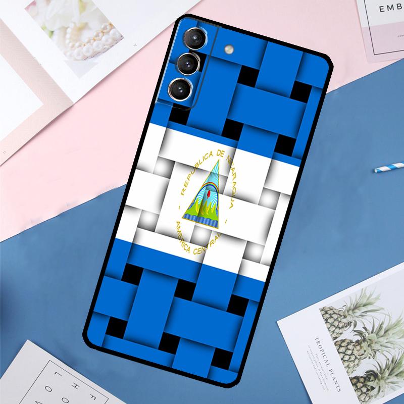 Nicaragua Flag Case For Samsung Galaxy S25 Ultra S24 S23 S22 S21 Ultra S9 S10 Plus S23 FE S25 FE Back Cover