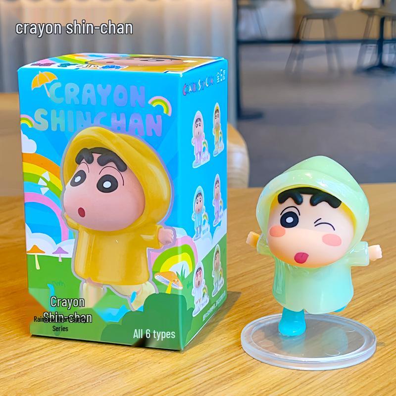 Crayon Shin-chan Trendy Anime Toy: Cute Desktop Car Ornament & Home Decoration Blind Box