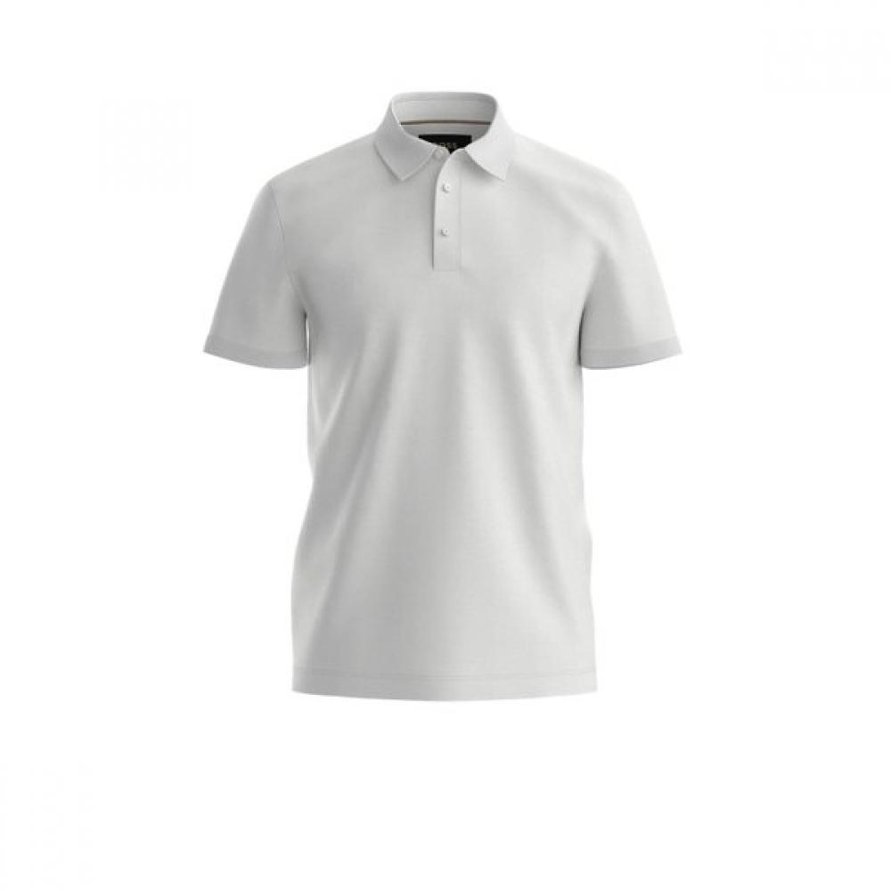 Boss Italian Cotton Regular Fit Polo Shirt White  50494980100 XXXL