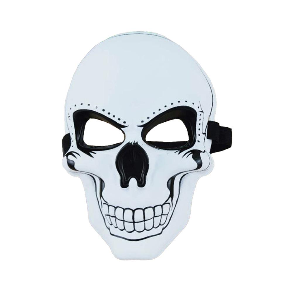 1 Stück Totenkopf LED Maske Maskerade Masken Neon Maske Licht Leuchten im Dunkeln Mascara Horror Maske Leuchtende Maske Halloween Party Maske