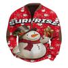 Mens Christmas Sweater Zip Up Sweatshirts Vintage Knit Graphic Sweatshirt Xmas Stand Collar Pullover