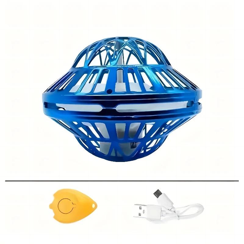 Flying Spinner Ball Boomerang Toy 360°Rotating Magic With LED Lights Drone Hover Ball Stress Release Fidget Toy Kids Family Gift