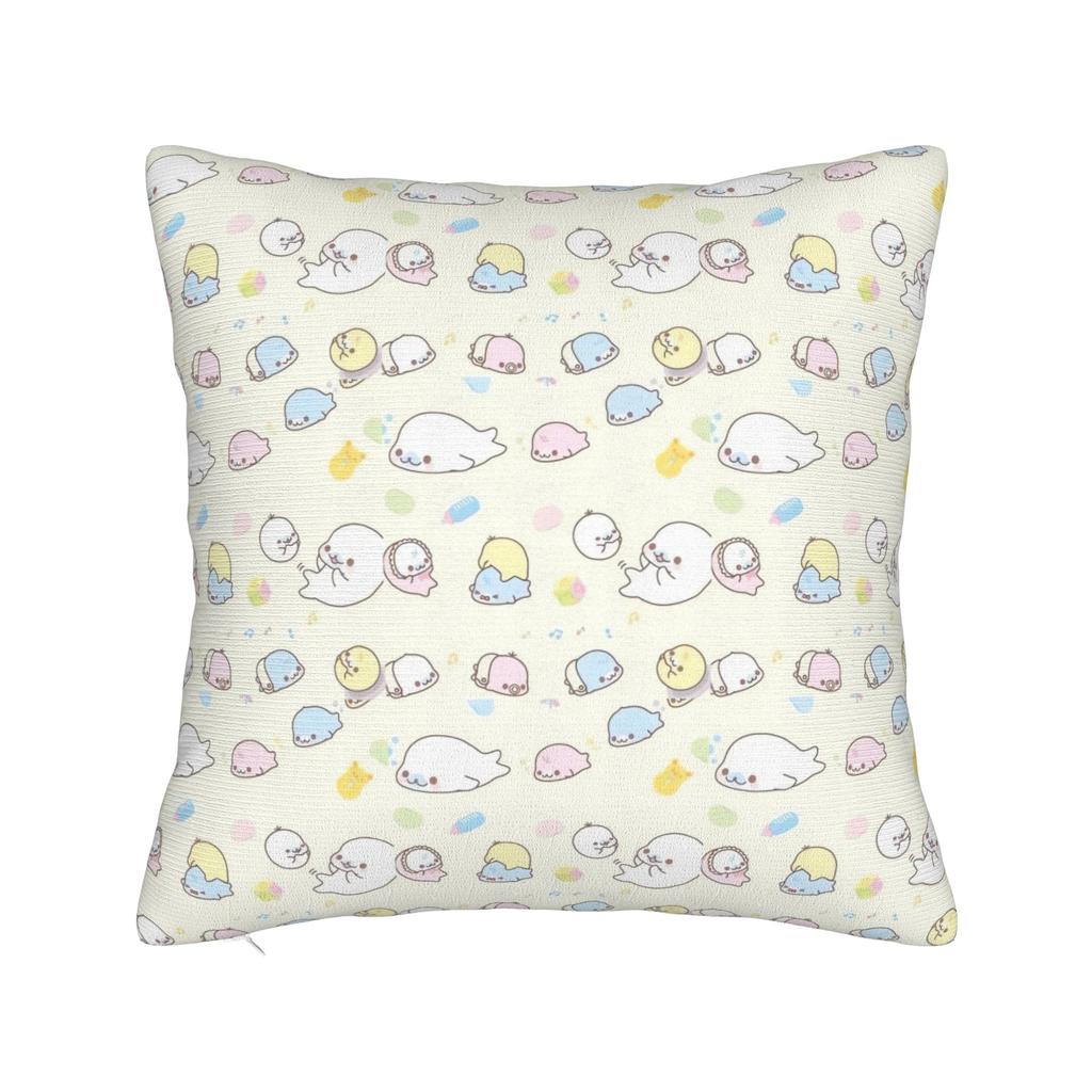 White Seal Strawberry Pillow Cover Mamegomas Comfy Cushion Cover Vintage Pillow Case For Sofa Bedroom Home Decor