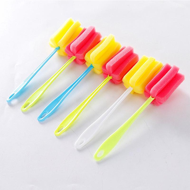 Long Handle Baby Bottle Brush Soft Sponge Brush Water Bottle Glass Cup Washing Cleaner Tool Kitchen Cleaning Tool Specialty Tool
