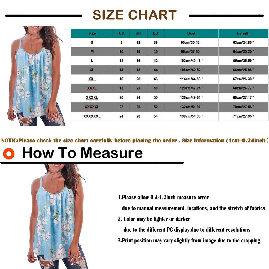 Women's Printing Sleeveless Ruffle Hem Large Loose Sexy Cami Tank Tops