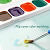 Boxed Watercolor Paint Set Water Soluble Pigments Set with Brush Portable Watercolor Palette