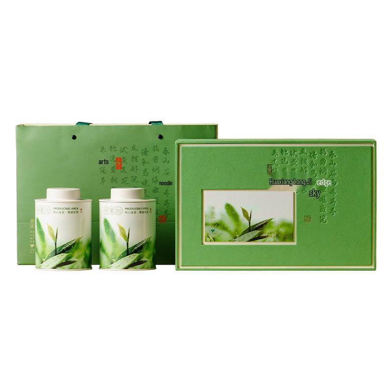 Fresh Green Tea Gift Box: Longjing, Biluochun, Gyokuro Varieties with Towel