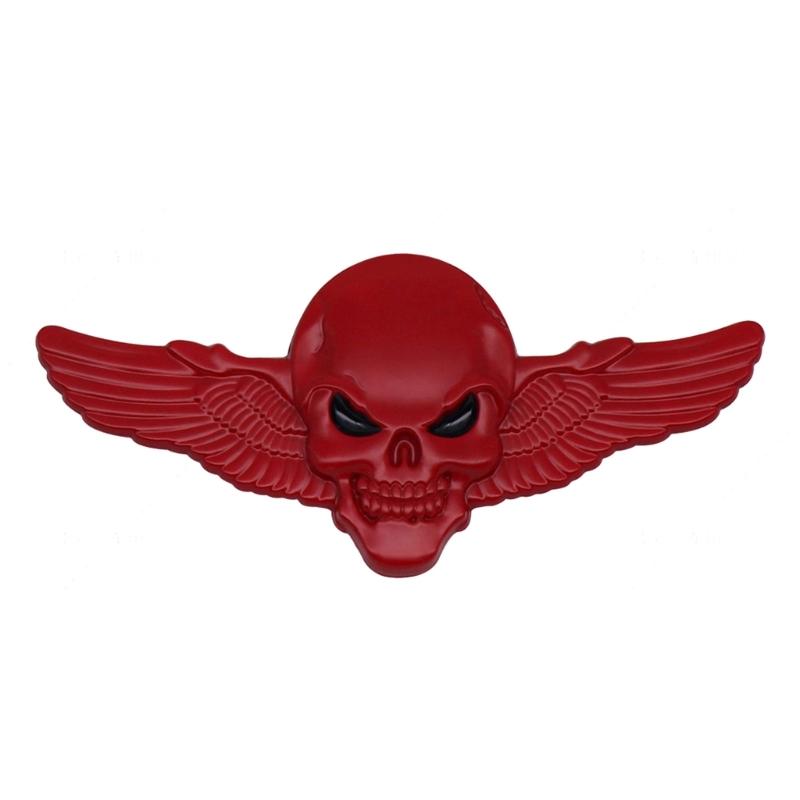 3D Metal Devil Skull Car Emblems Sticker Auto Badge Sticker Bumper Decal for Car SUV Truck Motorbike