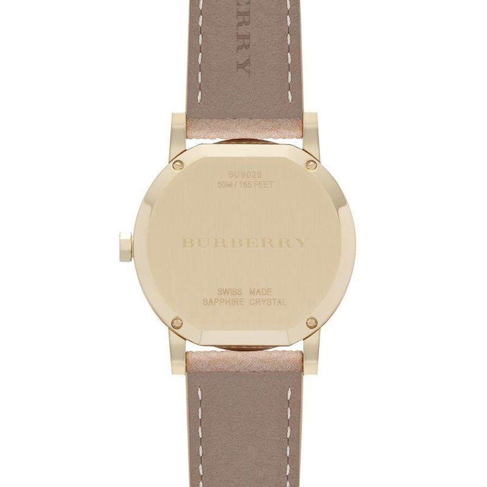 Burberry BU9026 The City Champagne Dial Check Strap Women's Watch