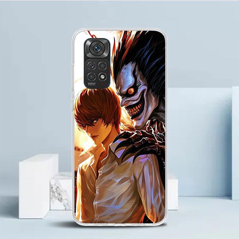 N-Note D-Death Yagami Light Soft Cover for Xiaomi Redmi Note 15 14 13 12 Pro Plus Phone Case 14S 11S 11T 11E 10S 10 4G Pattern S