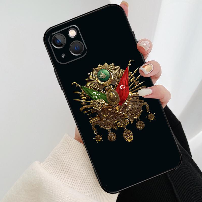 Ottoman Empire Coat Of Arms Phone Case For iPhone 11 12 13 14 15 16 Pro Max Mini X XR XS Max Plus Cover Funda