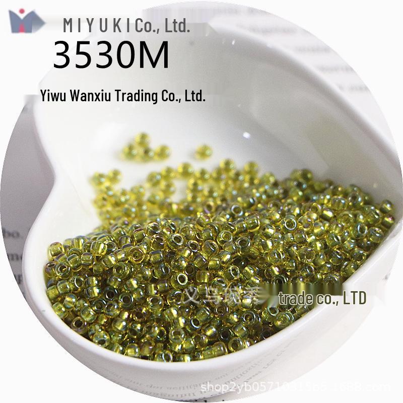 Miyuki 3mm Iridescent Silver-Lined Seed Beads for DIY Crafting, Bracelets, and Necklaces