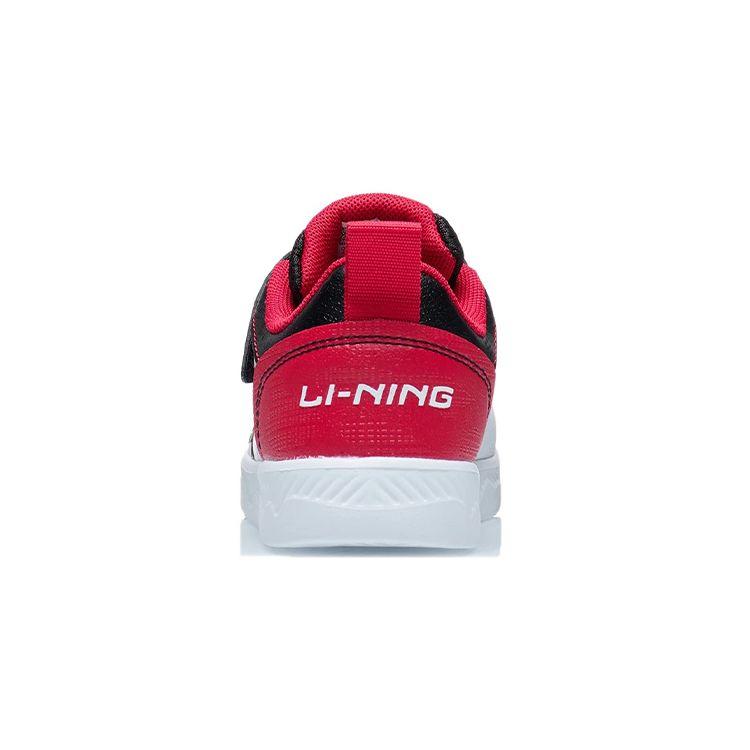 Li Ning Velcro Soft Comfortable Non-Slip Wear-Resistant Low-Top Kids Skate Shoes Kids skate shoes Black Red YKNR112-5
