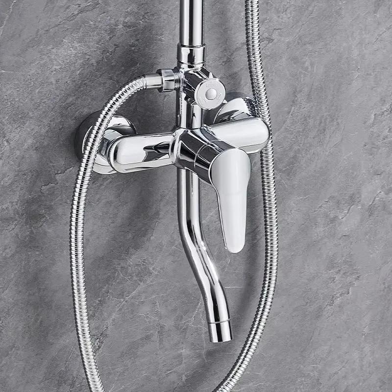 Household Bathroom Shower Faucet 3 Modes Cold Hot Mixer Tap Bathtub Faucet Shower Accessories Wall Mounted Mixer Valve
