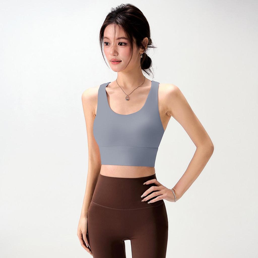 Damen High-Impact Stoßfester Sport-BH - Anti-Hänge Yoga-Weste mit Schönem Rücken-Design für Fitness und Laufen