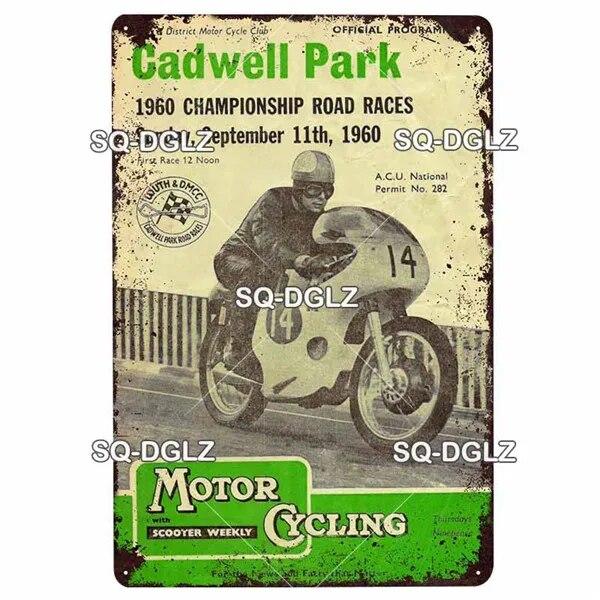 

Металлический знак для мотоцикла, винтажный плакат с табличкой, жестяная вывеска, настенный декор для бара, паба, клуба, ретро TT гоночный плакат, подарок 20x30cm