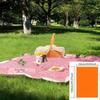1pc Outdoor Picnic Mat, Summer Thick Waterproof Beach Blanket, Lace Red Checkered Camping Mat, Tablecloth Mat