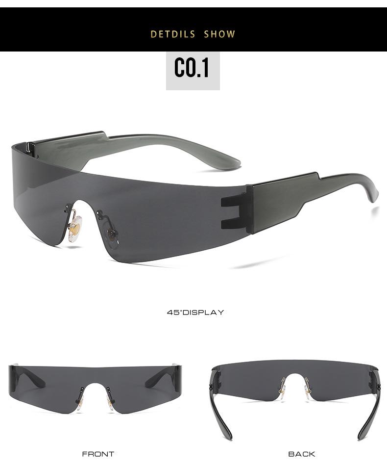 Unisex Frameless Sport Punk Sunglasses - Colorful Fashion Eyewear