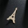 Vergoldete/Versilberte Eiffelturm Brosche Strass Brosche Kleidung Dekorative Schmuck Accessoires