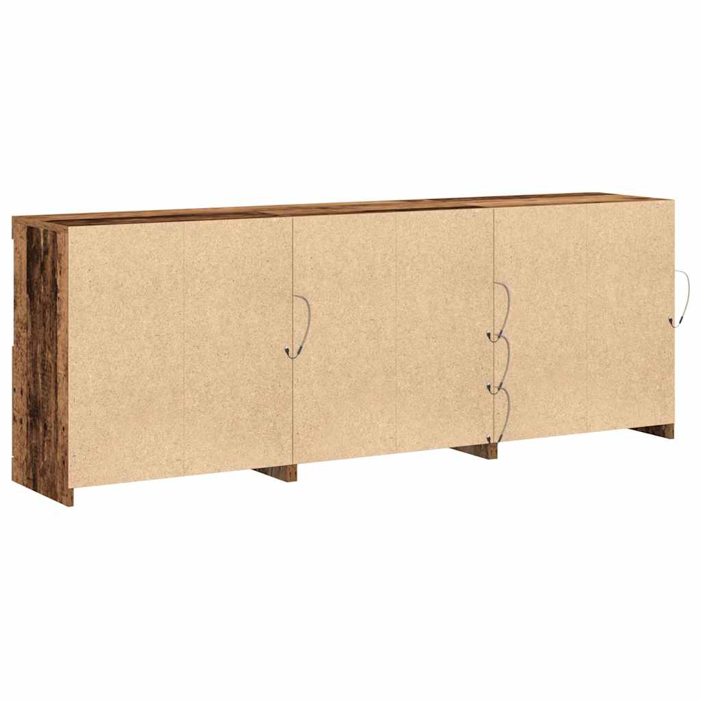 LED Sideboard Reclaimed Wood Look 181.5 x 37 x 67 cm Engineered Wood
