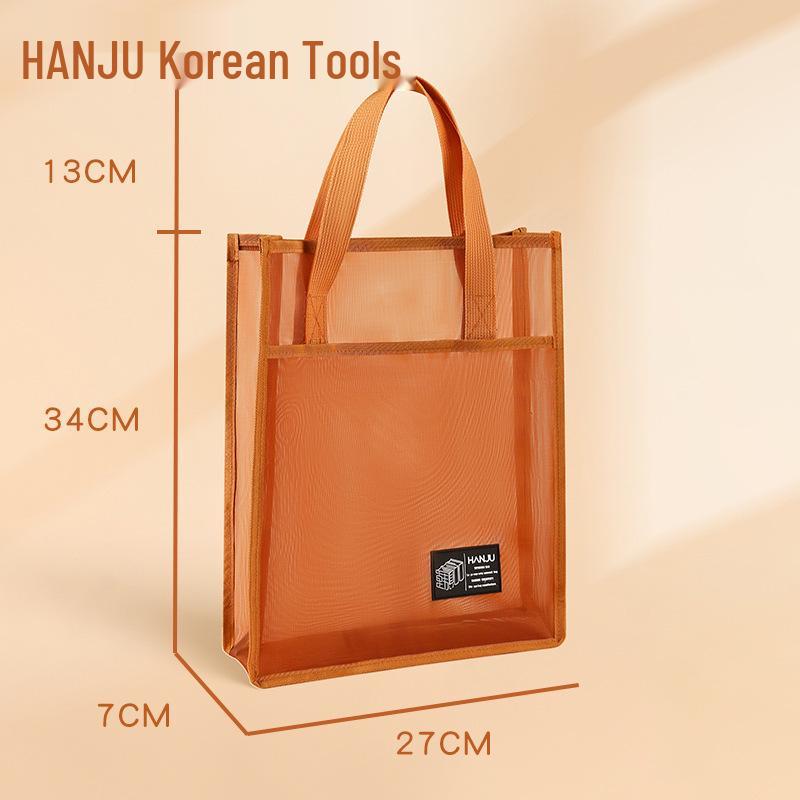 

Корейская учебная сумка формата А4: Утолщенное, двухслойное ручное хранилище для книг и документов A4