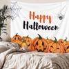 Home bedside room decoration Halloween tapestry, witch skull ghost print hanging cloth, background wall covering