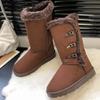 Women Classic Ladies Large Size Winter Snow Boots Waterproof Warm Genuine Leather Fur Australia Plus Velvet Knee High Winter