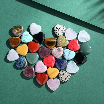 Mix Taş Kalp Mix Kalp Kristal Mix Kalp Cabochon Lot Mix Cep Kalp Takı Yapımı Için Taş