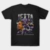 Men Black Print T-shirt Justin Jefferson Minnesota Jetta Vintage No-Cut Transfer Paper Print Cotton Tshirt