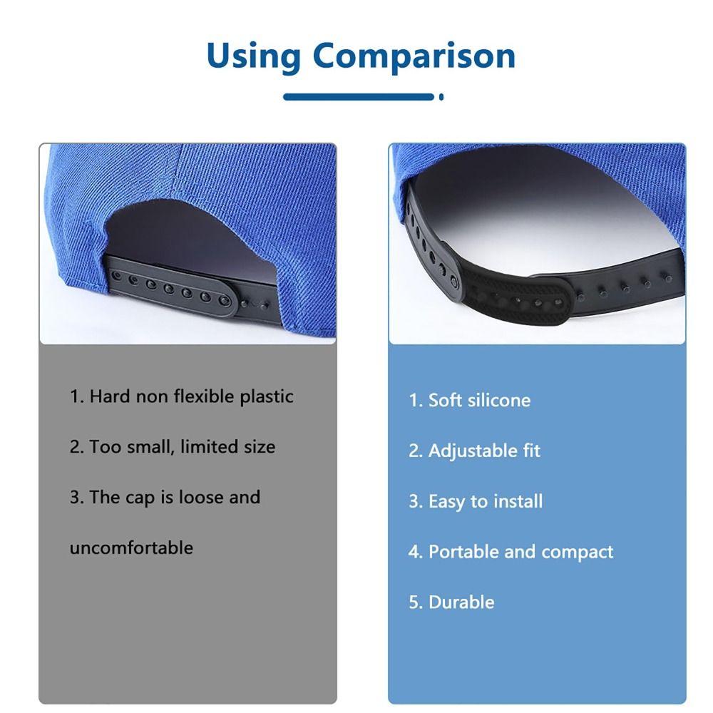 2Pcs Removable Reusable Cap Extender Cap Accessories Hat Retainer for Women Men
