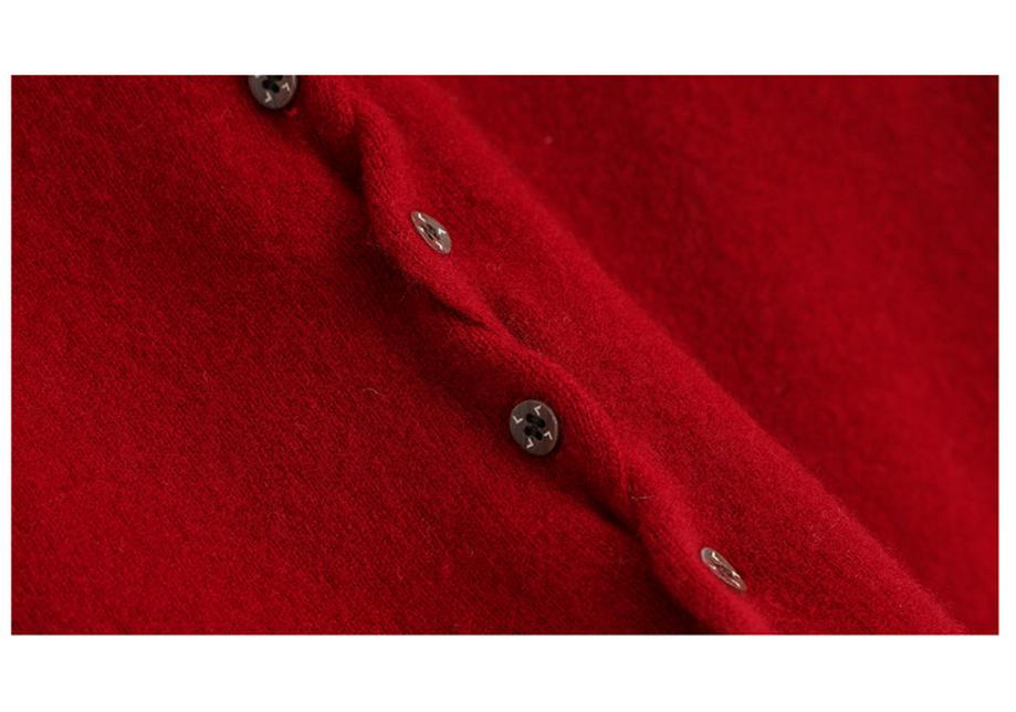 Women's Autumn Winter Pure Wool Knit Cardigan - Slimming Short Stylish Sweater Coat