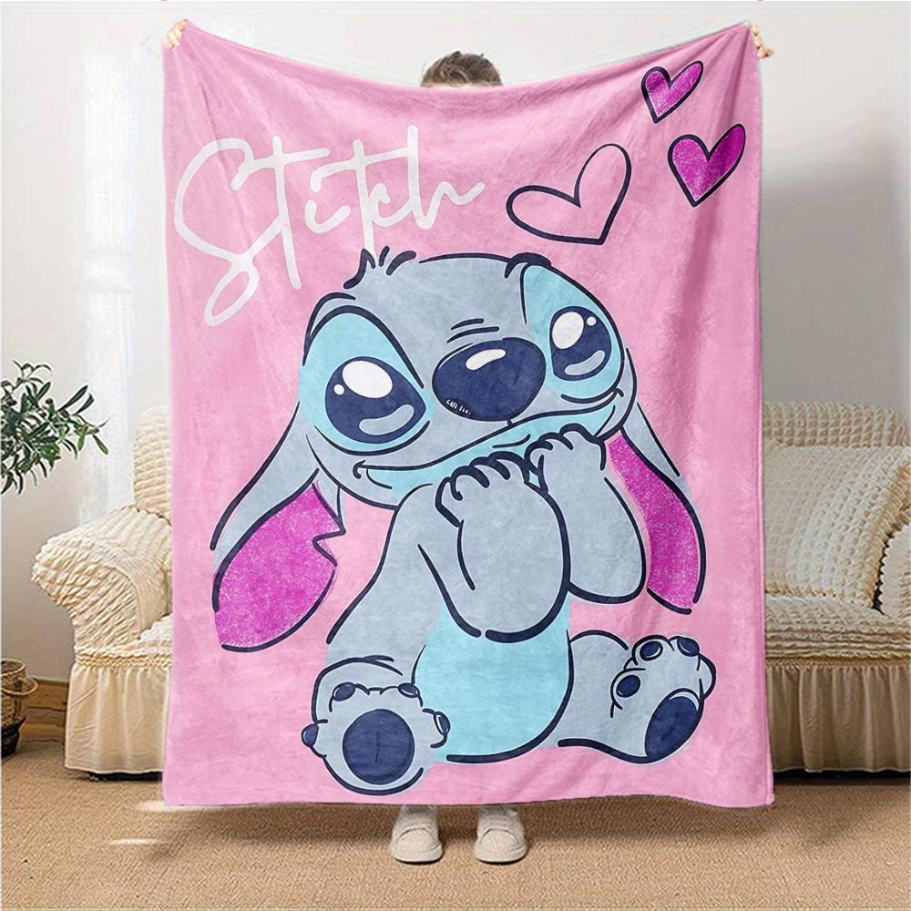 Mickey Minnie Love Flannel blanket, soft and warm, suitable for beds and sofas, all seasons, portable travel blanket. 073066