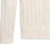 Polo Ralph Lauren Solid Color Round Neck Cable Knit Cardigan Kids Cardigans White 313962548-002