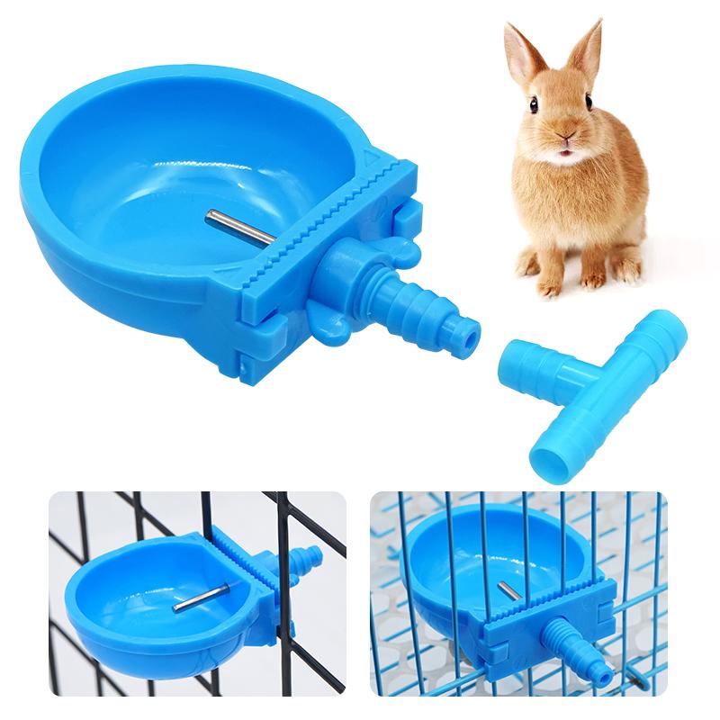 

5 комплектов мисок для воды для кроликов, автоматическая поилка, миска для воды для клетки кролика, для кролика, лисы, норки, домашних животных, сельскохозяйственных животных, миски для питья 5Pcs