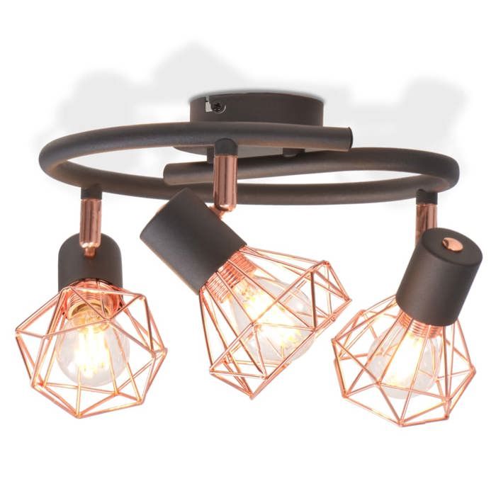 VidaXL Ceiling Light with 3 LED Filament Bulbs 12 W 244395