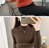 Women's Velvet High-Neck Sweater - Thickened Warm Knit Base Layer for Autumn/Winter 2025