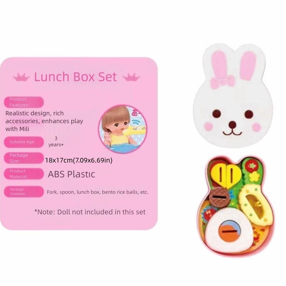 Rabbit Shape Food Feeding Toy Pretend Play Simulation Model Lunch Box Pudding Toy Role Play Kawaii Play House Toys Kids Toy