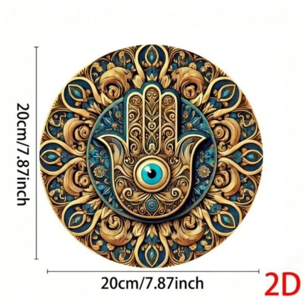 Round Metal Wall Art 20cm Home Decor Office Living Room Iron Painting