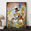 5D DIY Diamond Painting Decoration Set Scrooge McDuck Treasure Hunt Theme Illustration Diamond Embroidery Rhinestone Cross Stitch Kit Handmade