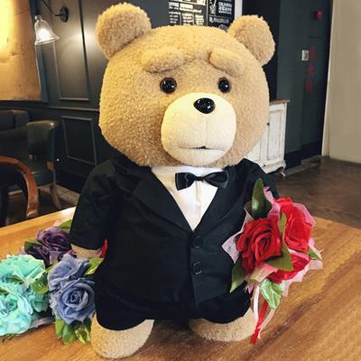 8 stiluri Jucării de pluș Ursulețul Ted din filmul Ted 2 cu șorț Animale de pluș moi 45cm Un cadou de ziua de naștere pentru un prieten bun