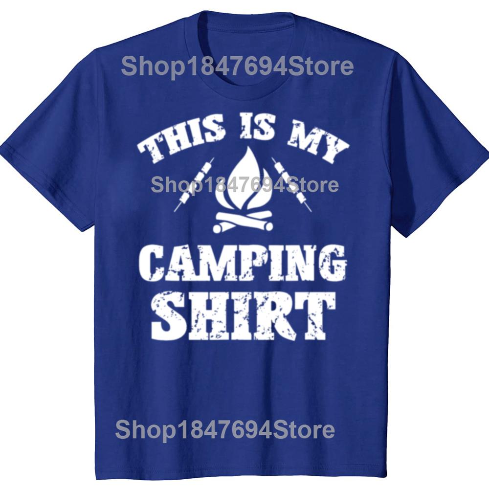 Funny This Is My Camping Novelty Camper T-shirts Men Women's Fashion Casual Tshirt 100% Cotton Loose Oversized T Shirt