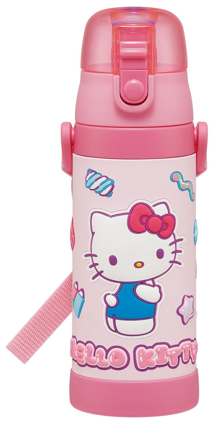 

Спортивная детская бутылка Skater из нержавеющей стали с прямой подачей воды, Sanrio Hello Kitty, Гриб, 3D, 480 мл, для питья, Жевательная, С принтом, Легкая,