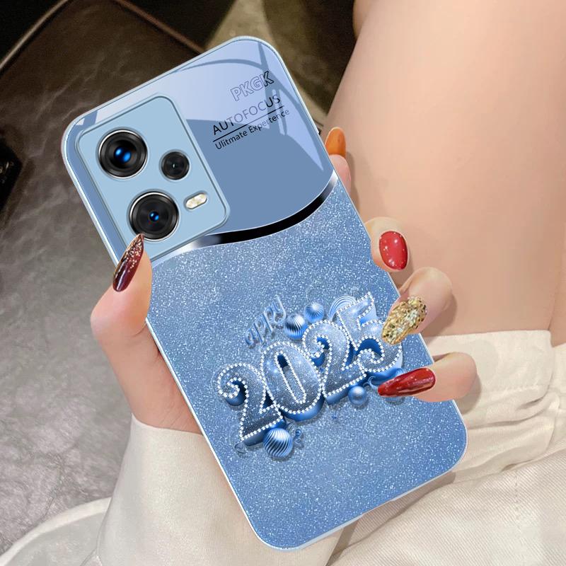 Colorful New Year 2025 For Xiaomi 14 Ultra 13 Lite Redmi Note 13 11 Pro 12 Plus Poco X6 3 Pro F4 6 GT Tempered Phone Case