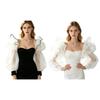 Elastic Cuffs Bubble Sleeves Organza Fabric Arm Covers Decorative Sleeves For Bridal Gowns Wedding Ceremony Wear