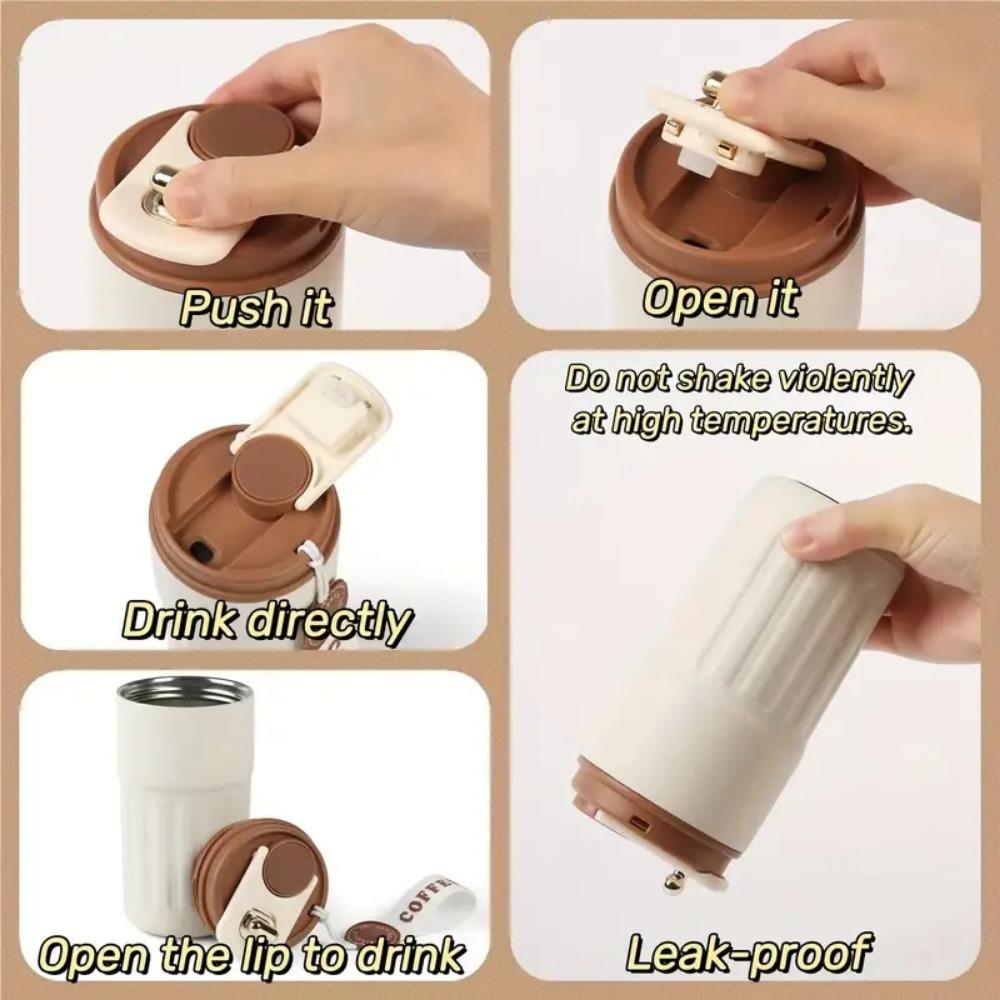 1pc Smart Thermos Bottle Water Digital LED Temperature Coffee Cup Stainless Steel Vacuum Cup Office Cup Business Portable Mug