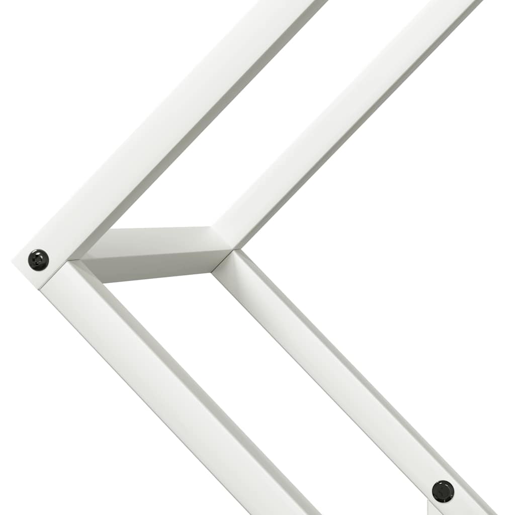 Firewood Rack White 60 x 25 x 60 cm Cold Rolled Steel