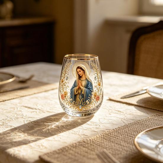 Prayer Mug Home Decor Ring High Borosilicate Glass Red 1 Pc