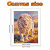 Pearl painting kit, 5D pearl shaped diamond majestic lion painting kit suitable for home living room, bedroom, study room and wall art gifts
