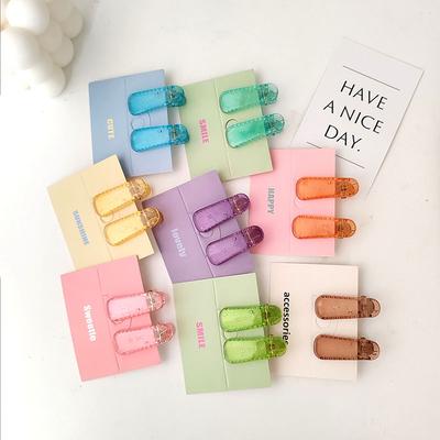 2pcs Mode Mignon Couleur Vive Pince à Cheveux BB Pinces Latérales pour Filles Femmes Enfants Cadeau Dames Accessoires Cheveux Fête